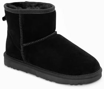 Ozwear Ugg Unisex Adults Classic Mini Ugg Boot, Black, US M6/W7