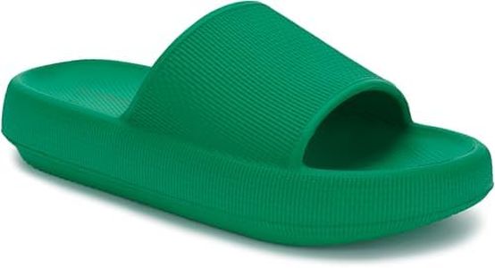 Joomra Unisex Slides for Women Mens Female Pillow House Foam Cushion Shower Pool Beach Spa Slippers Home Garden Sandals for Ladies Male Sandles Green 46-47