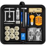 JOREST Watch Repair Kit + Watch Press Tool, Battery Replacement, Strap Adjustment, Wrench Opening Back Cover, Case Opener/Closer, Link Remover Sizing Bracelet, Screwdriver Band Pin Removal, Spring Bar