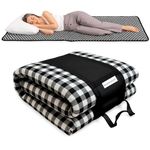 Sleepezee Premium Foldable Mattress for Floor, Folding Mattress, Lightweight Travel mattres for Extra Bedding at Home and Camping, Made of Cotton, Portable Soft Foam Slim mattres (Black, 72"X48"X1")