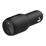 Belkin USB-C PD Car Charger 36W (Dual 18W USB-C Power Delivery Car Charger for iPhone 14 and 13 series, Samsung, Google and more)