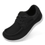 JOINFREE Womens Wide Minimalist Barefoot Shoes Zero Drop Womens Tennis Shoes Running Shoes Lightweight Fashion Gym Sports Sneakers Workout Shoes Black Women Size 7.5 Wide