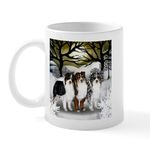 CafePress Australian Shepherd Dogs Winter Sunset Mug 11 oz (325 ml) Ceramic Coffee Mug