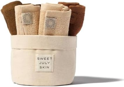 SWEET JULY Skin Face Towel Set Day & Night, Makeup Removal, 100% Cotton, Soft, Absorbent, Daily Use, Pack of 6