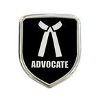 S2S® 3D Metal Chrome Sticker Emblem Badge Logo | Durable & Stylish Automotive Decoration | for Cars & Bikes (Advocate Black)