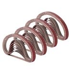 1/2 Inch x 18 Inch Sanding Belts, 4 Each of 60/80/120/180/240 Grits, Belt Sander Tool for Woodworking, Metal Polishing, 20 Pack Aluminum Oxide Sanding Belt