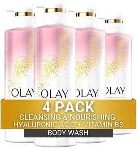 Olay Cleansing & Nourishing Body Wash for Women with Hyaluronic Acid & Vitamin B3 Complex, Long Lasting Hydration, 20 fl oz (Pack of 4)