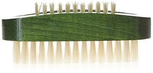 Kent Brushes Natural White Bristle Nail Brush Green