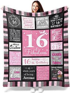 Sweet 16 Gifts for Girls, 16 Year Old Girl Gifts for Birthday, Gifts for 16 Year Old Girl, 16th Birthday Gifts for Girl, Sweet Sixteen Gifts for Girls, 16th Birthday Decorations Blanket 60"X50"