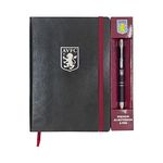 Aston Villa F.C. Notebook & Pen A5 Executive Premium OFFICIAL Football Gift, Black