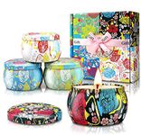 4 Pack Scented Candles Gifts for Women, YMing Aromatherapy Candles for Home Scented, 120H Burning Soy Wax Portable Travel Tin Ideal Candle Gift for Birthday, Valentine's Day, Mother's Day, Bath, Yoga