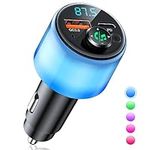 Oldowl FM Transmitter for Car Bluetooth 5.3, Bluetooth Transmitter PD30W+QC3.0 Dual-Port Fast Car Charger, Wireless FM Radio Bluetooth Car Adapter with Hands-Free Calling, Hi-Fi Music Player