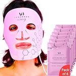 LuminX FDA Cleared LED Face Mask - Light Therapy Spa Kit With 6 Pcs Hydrogel Sheet Mask - Premium 4 Colors (Infrared & Red) Light Therapy Mask -Spa Light Therapy Facial for Younger Brighter Skin