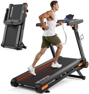 Vitalwalk Foldable Treadmill with Auto Incline, Commercial 49"x18" Wide Running Belt, 10MPH, 3.5HP Brushless, Walking Pad Treadmill for Home, Auto Folding, No Installation, 350LBS, APP, Large