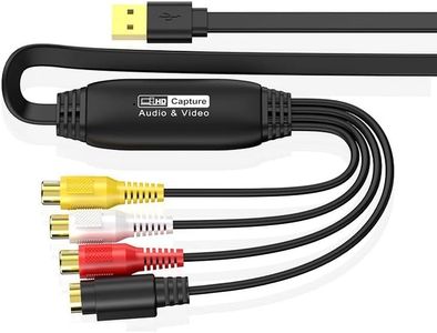 USB Audio Video Capture Card AV Composite to (RCA Female Set, RCA Female)