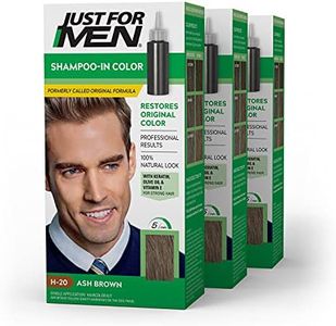 Just For Men Original Formula Men's Hair Color, Ash Brown (Pack of 3)