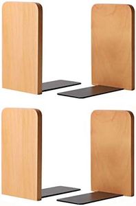 muso wood Beech Book Ends for Shelves, 2 Pairs