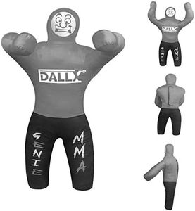 DALLX Kids Grappling Dummy for Fitness Training Practice Wrestling Judo Karate MMA Punching Dummy for Kids Jiu-Jitsu - UNFILLED (Grey, 40")