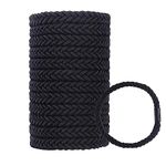 Black Hair Ties ,Braided Hair Elastics ,12pcs,Ponytail Holders For Men ,Women,Girls,Guys,No Damage