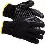 SupremeTTF 1 pair Anti Vibration Work Gloves Anti-Vibration Power Tools Vibration Reducing Gloves (Large (9))