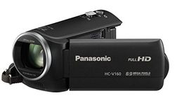 Panasonic HC-V160 Camcorder 8.9 Megapixel with 77x intelligent Long Zoom Full HD 1080P 2.7-Inch LCD Black (Renewed)