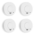 Smartwares Optical Smoke Detector, 10 Years Lifetime, 1 Years Battery, Test & Silence Button, 4 Pack