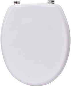Elongated Toilet Seat White Adjustable Length
