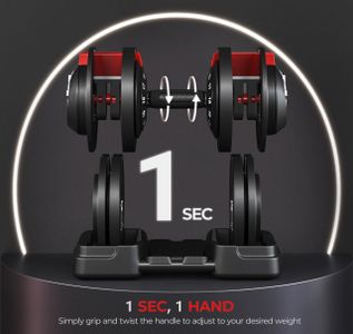 Yaheetech Adjustable Dumbbell Set, 24kg – Home Strength Training