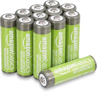 Amazon Basics AA Rechargeable Batteries, 12-Pack