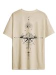 JVX Men Oversized Tshirt || T Shirt for Men || Men T Shirt Printed (MOT-101) (XXL, Beige)