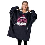 Gifts for Grandma, Wearable Blanket Hoodie, Oversized Flannel Hooded Blanket, Sweatshirt, for Mother's Day, Birthday, Christmas, One Size