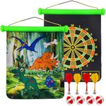 FunBlast Magnet Dart Board Game for Kids, Double Sided Magnet Dart Board with 4 Darts & 4 Balls, Target Shooting Game for Kids & Adults, Indoor & Outdoor Toys - 45 X 35 CM (Multicolor)