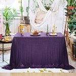 nanbowang Purple Sequin Tablecloth Glitter Sparkly Iridescent Shimmer for Rectangle Table Cloth 50 X 80 Table Covers Decorations for Birthday Party Supplies Event Wedding Table Skirt Decor