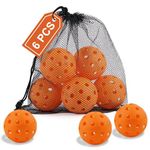 Everhype Pickleball Balls Set, 6 Pack, Outdoor Competition Grade