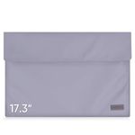 ARZOPA 17.3" Portable Monitor Sleeve Bag, PU Leather Case, Grey