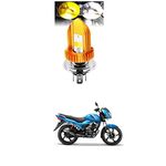 XZRTZ H4 LED Headlight Bulbs,Double Color White/Hi Beam Amber/Lo BeamLED Headlight Bulb 1 x COB Chips 24 Watts Lamps Compatible With T-VS Victor New