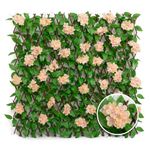 DOEWORKS Expandable Fence Privacy Screen for Balcony Patio Outdoor, 1PC Faux Ivy Fencing Panel for Backdrop Garden Backyard Home Decorations