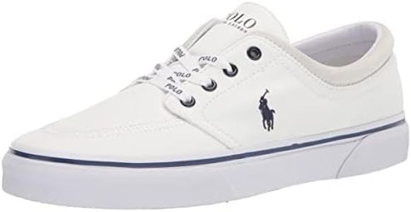 Ralph Lauren Polo Men's Faxon X Sneaker, White/Newport Navy Pp, 9