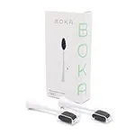 Boka Power Brush Replacement Toothbrush Heads for Sonic Powered Electric Toothbrush, White (2 Heads)