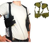 Gexgune Concealed Carry Shoulder Holster - Outdoor Tactical Police Security Universal Left Right Hand Pistol Pouch Shoulder Gun Holster for G1ock 17 19 22 23 31 32 （Green）