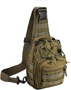 Tactical Shoulder Bag,1000D Outdoor Military Molle Sling Backpack Sport Chest Pack Daypack Bags for Camping, Hiking, Trekking, Rover Sling (Green)