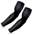 Tough Outdoors Sports Compression Arm Sleeves for Men & Women - Youth, Kids Basketball Shooting Sleeves - Football, Baseball, Black, Youth Large