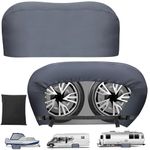 K-Musculo RV Tire Covers, Dual Axle Tire Cover, 2 Pack RV Wheel Cover Fits 27"-29" Dia Tires, Suitable for, RV, Truck, Trailer, Camper,Buckle (Gray)