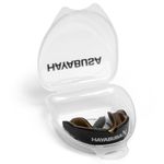 Hayabusa Combat Sports Mouth Guard Youth, Kids and Adult Sizes Comes With Case - Black/Gold, Youth