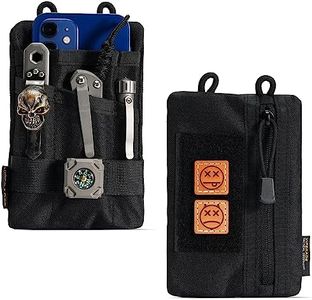 VIPERADE VE1-P Pocket Organizer, EDC Pocket Organizer Men, EDC Organizer Pouch Tool Pouch with 5 Tool Storage EDC Pouch for Flashlight, Pocket Knife, Tactical Pen, EDC Gear (Black)