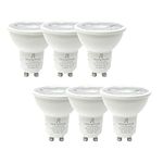 RS GU10 LED Bulbs, Dimmable, 6W, 500LM, GU10 LED Bulbs (50W Halogen Bulb Equivalent), LED Spotlight Bulbs, Recessed Lighting, UL Listed (Pack of 6, 5000K Day Light)