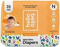Hello Bello Diapers, Newborn, 35 Count, Alphabet Soup Design