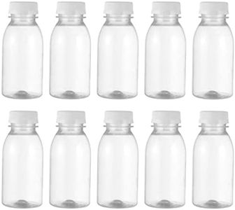 ULTECHNOVO Empty Juice Bottles with Caps, Premium Reusable Plastic Bottles Juice Container Transparent Leak-Proof Lids for Drink Juice Smoothie Milk Beverages Water