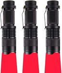 WAYLLSHINE (Pack of 3 Single Mode Red Light Flashlight, 1 Mode Red LED Flashlight Red Flashlight Torch, Red LED Red Light for Astronomy, Aviation, Night Observation