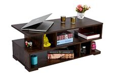 DeckUp Siena Engineered Wood Coffee Table (Wenge, Matte Finish)